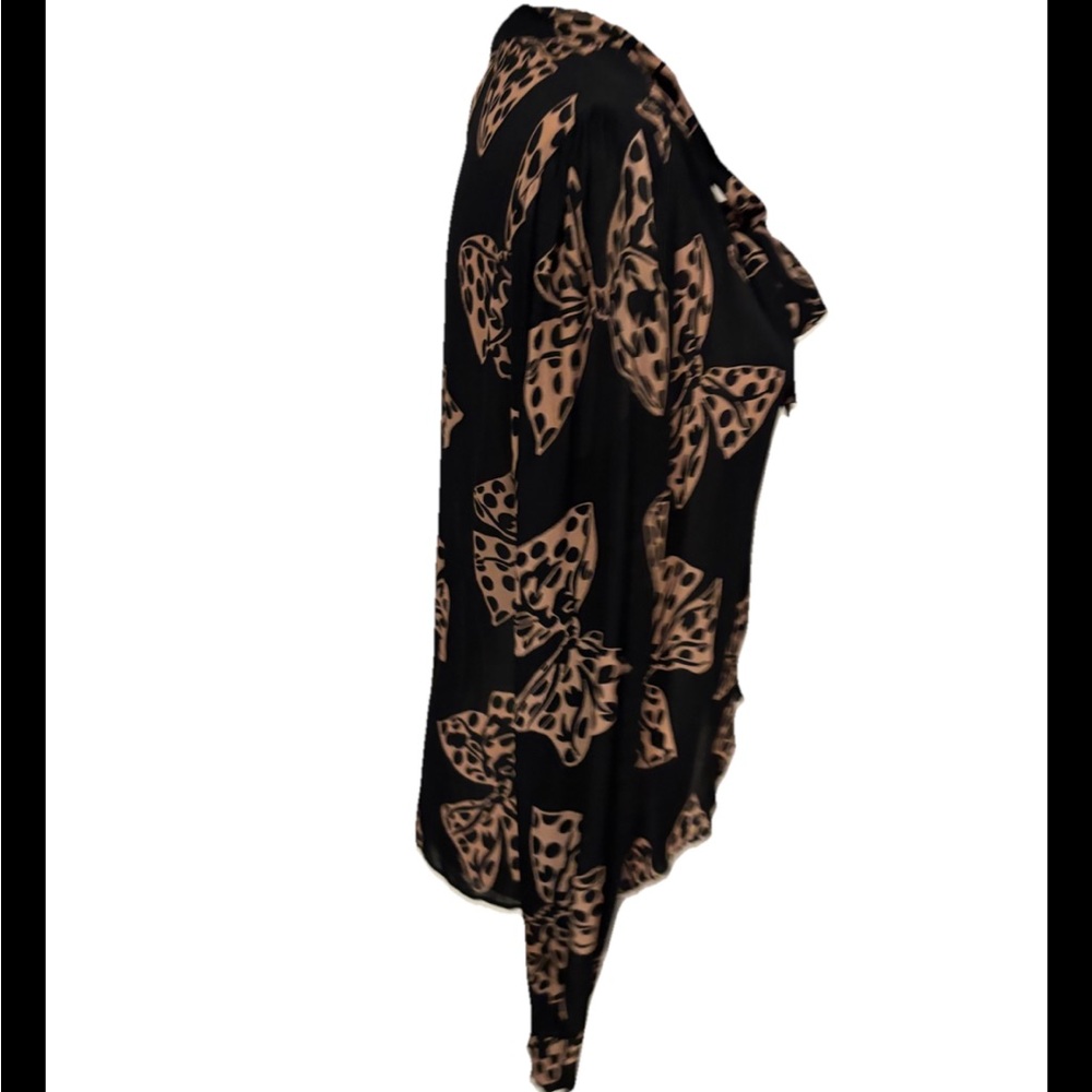 ASO Blair Waldorf Gossip Girl Milly New York Bow Blouse Vintage Designer Printed - Picture 3 of 8